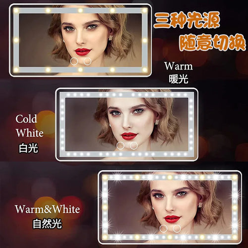 Espejo De Maquillaje Carro Tactil Led